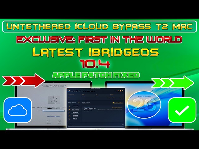 💻🔥Unlock MacBook Full iCloud Activation Lock Bypass iBridgeOS 10.6 MacOS Tahoe Mac Air/Pro/iMac/Mini