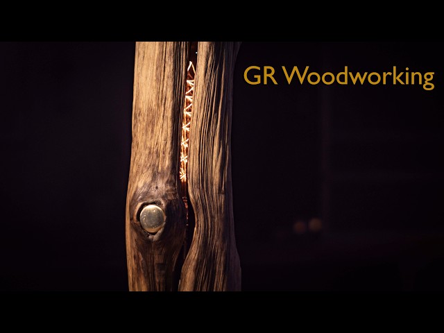 Handcrafted Edison Lamp from a Hornbeam Stump | Rustic & Warm Light