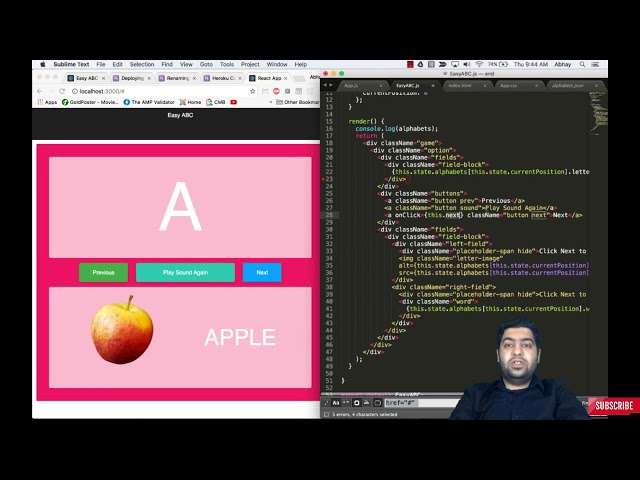 Part 2  - Create a game Easy ABC in ReactJS