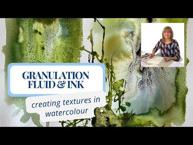 How to use Granulation Fluid and ink with Watercolour. (Revised edition)