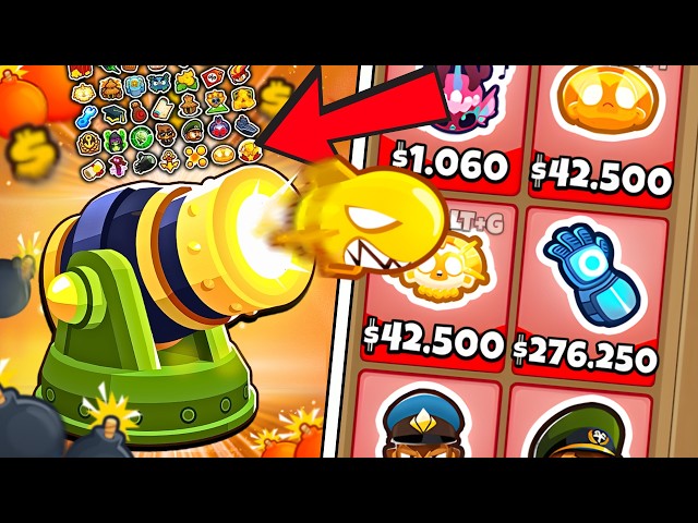 I bought ALL the buffs from BTD 6! 🤑 And the CANNON ended up with +5,287 DPS! ⚡