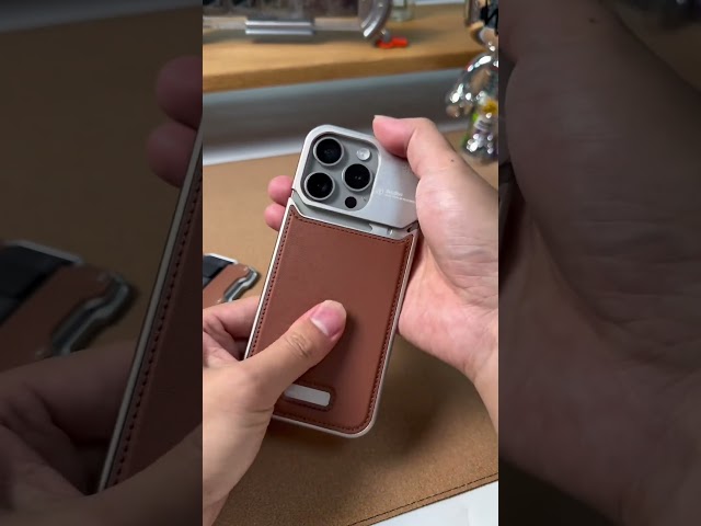 Luxury Metal Leather Phone Case For iPhone 15 14 13 Pro Max Aluminum Magnetic Phone Cover - Skycover