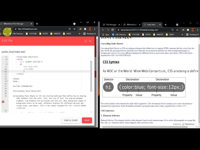 TClass 2021 014 CSS Syntax and Element Selector