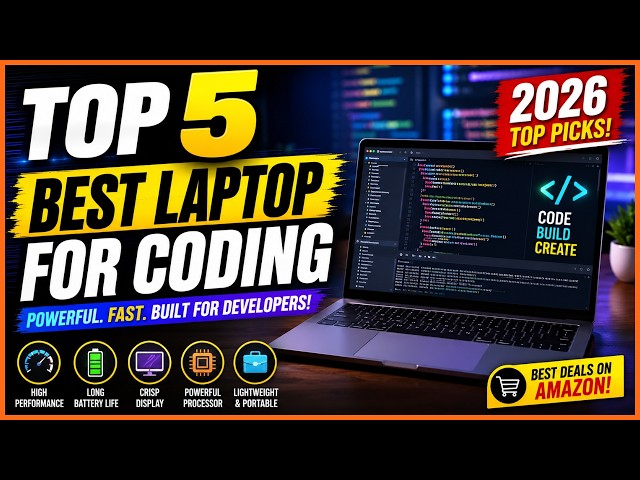 🏆 Best Laptop for Coding (2026) 💻 | Top 5 Programming Laptops Worth Buying