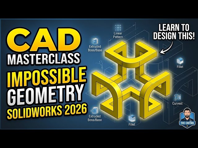 SOLIDWORKS Geometry Magic 🤯 | How I Built This Impossible 3D Model!