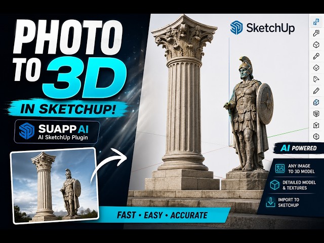 Turn Any Image into a 3D Model in SketchUp! | SUAPP AI