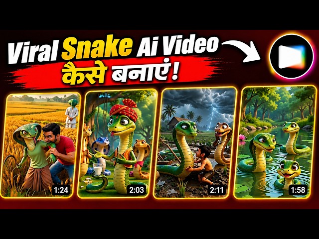 snake ai video kaise banaye | instagram viral snake ai video editing | snake human ai video editing