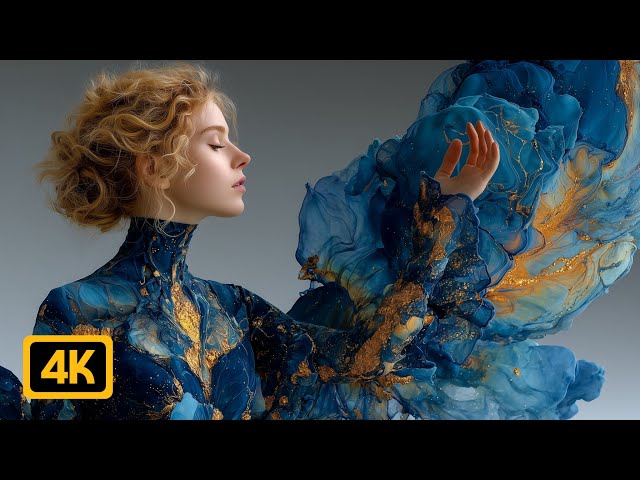 Visual Poems | Marbling | The Flight of Color [AI Music Video]