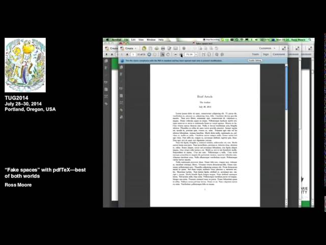 “Fake spaces” with pdfTeX—best of both worlds