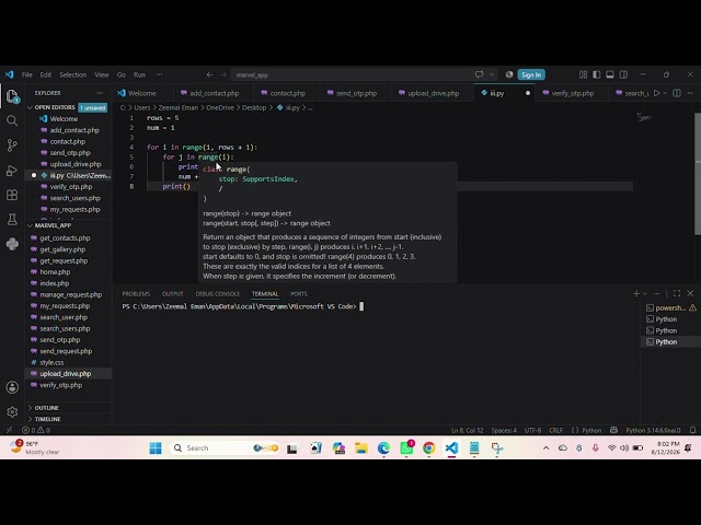 Floyd's Triangle Without String Conversion | Python Tutorial (Urdu/Hindi)