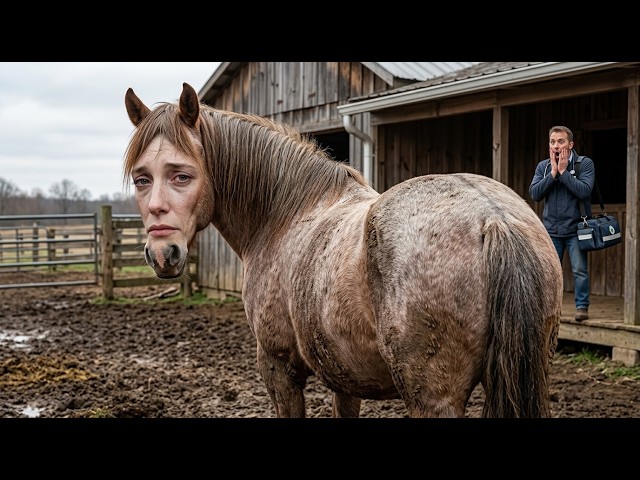 Mare with a Woman's Face Shocks Veterinarian
