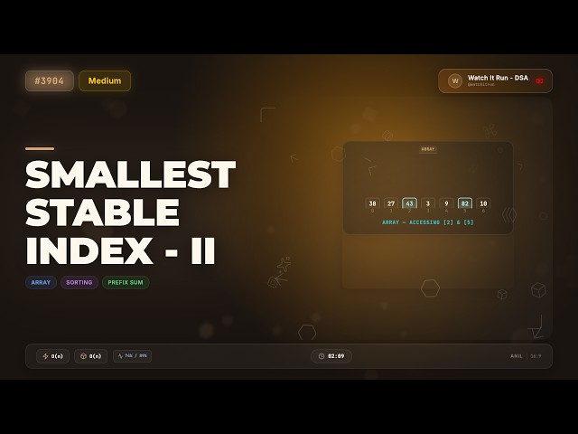 Smallest Stable Index - II Explained | LeetCode #3904 | Array | Prefix Sum
