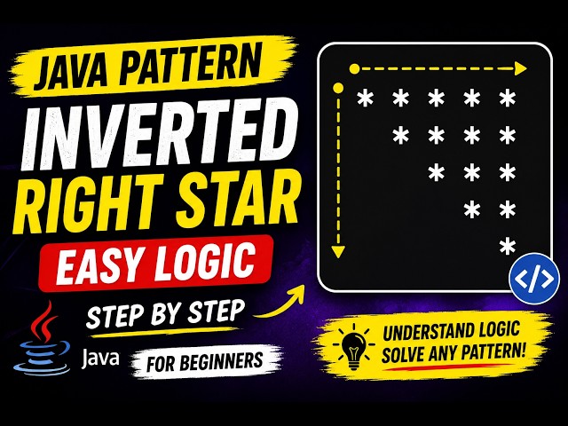Inverted Right Half Pyramid Pattern in Java