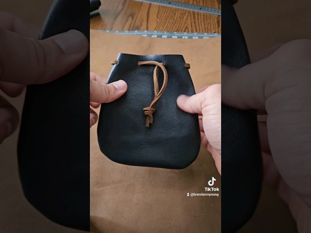 Easy Custom Leather Pouch! Follow my tiktok for more! #rennaissance #rennfaire #rennaissancefestival