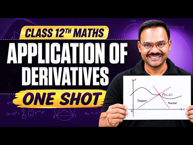 Application of Derivatives in One Shot | All Concepts & PYQs Covered | Class 12 JEE Maths