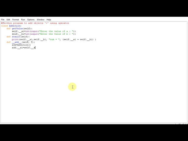 Python program to add objects '+' using operator