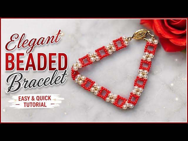 Easy Beaded Bracelet Tutorial for Beginners | 11/0 Seed Beads & 3mm Pearls