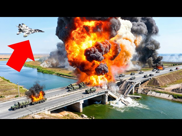 Watch a Ukrainian Jet OBLITERATE Russia’s Supply Line