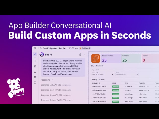 Build custom apps in seconds with conversational AI in App Builder