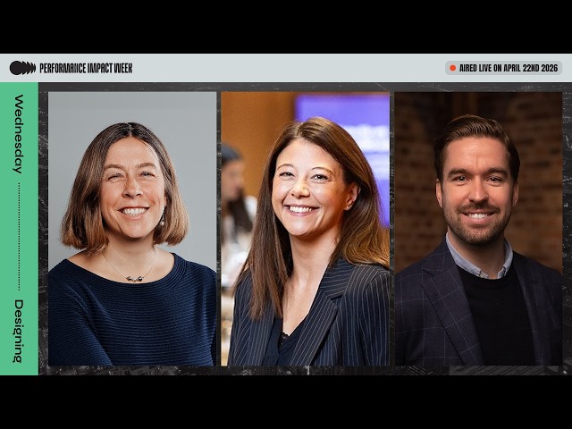Performance Impact Week · Day 3 · Designing for Performance, Not Just Learning