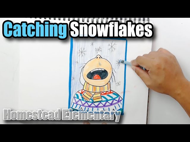 🎨 How to Draw Catching Snowflakes