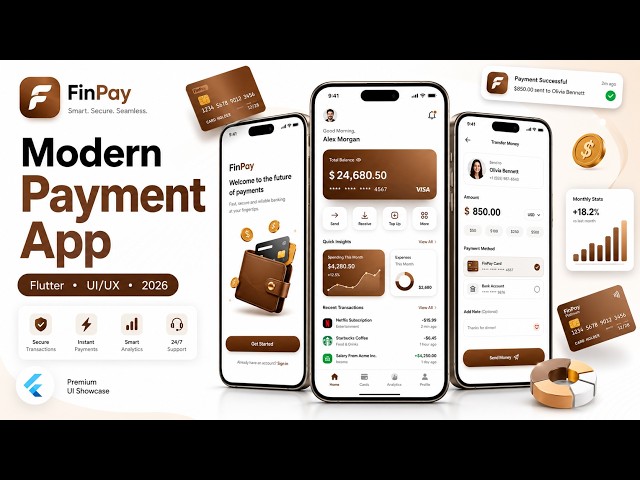 Modern Payment App | Flutter Finance App | Flutter App Tutorial