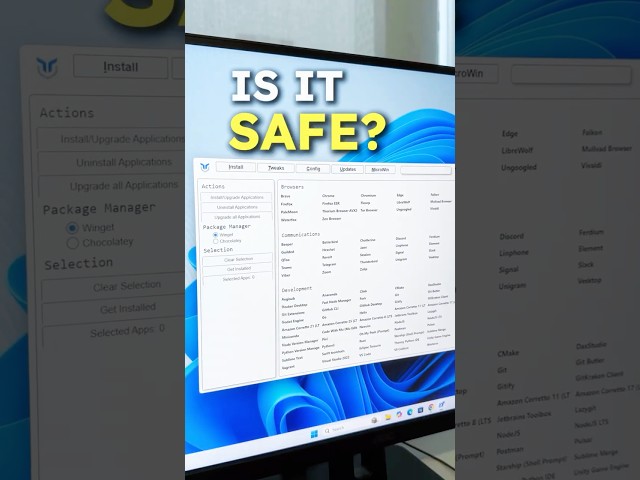 Is It Safe to Debloat Windows 11 Using Chris Titus Tool🤔 #pctips #techtips