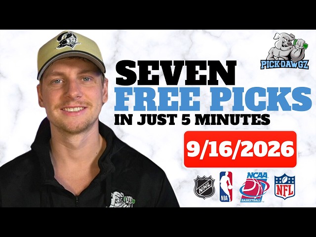 MLB Picks & Predictions For Today Wednesday 9/16/26 | FREE MLB Best Bets and Predictions!