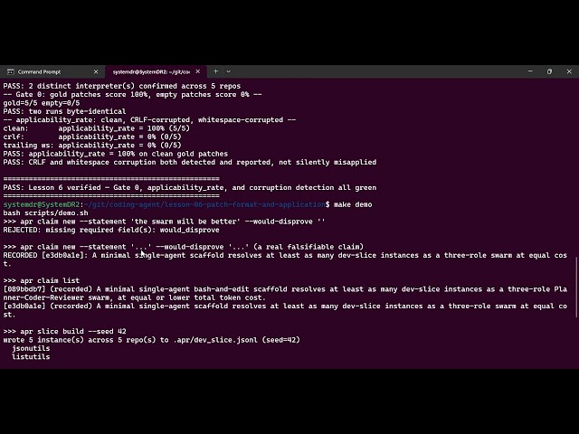 Lesson 06: Patch Format & Application — Git Apply, CRLF Bugs & Applicability Rate #coding #agent #ai