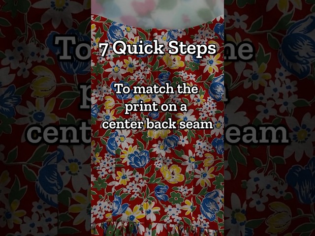 Match prints like a pro! 👗🧵 #dressmaking #sewingtips