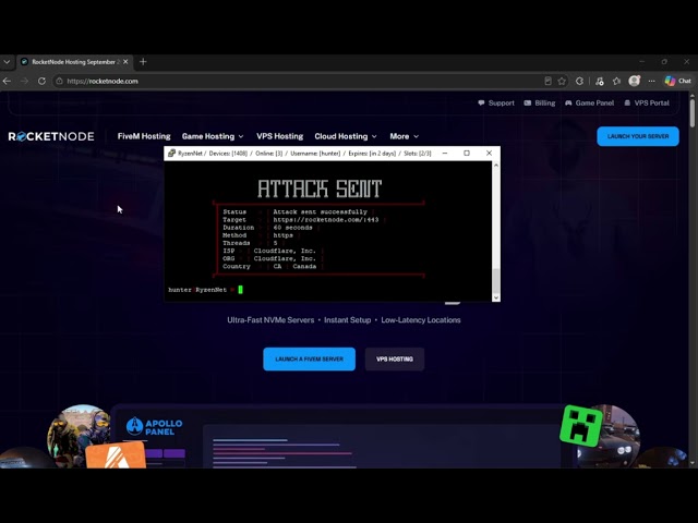 RyzenNet Showcase | Best BOTNET/API/RAW POWER