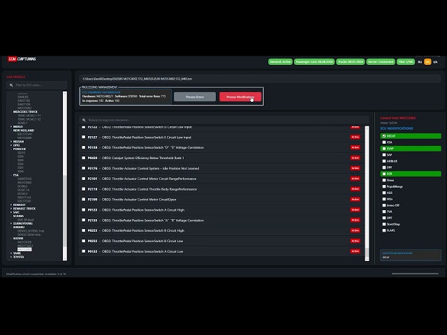 SUZUKI MG1CA002 // DECAT LAMBDA O2 / EGR / EVAP / DTC OFF | ECM Editor