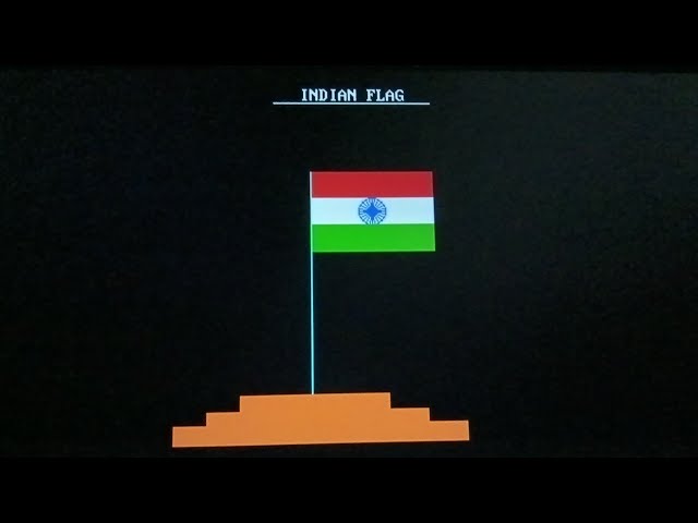 🇮🇳 Indian National Flag Using C Programming | C Graphics Project | B.Sc CS FY 
