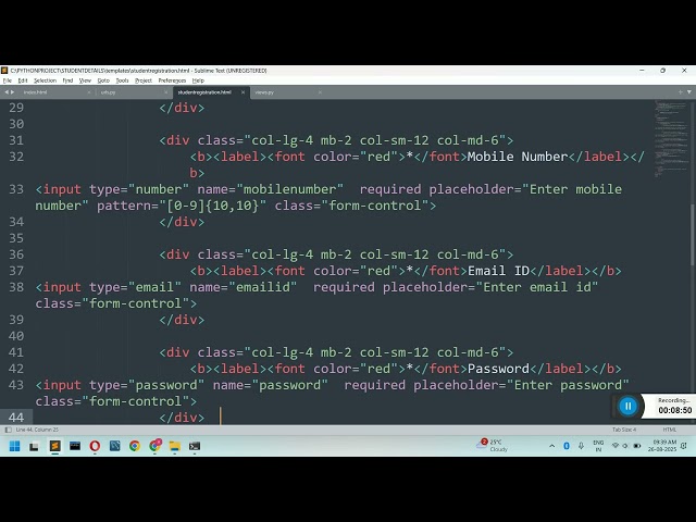 LOAD COURSE FEES USING AJAX