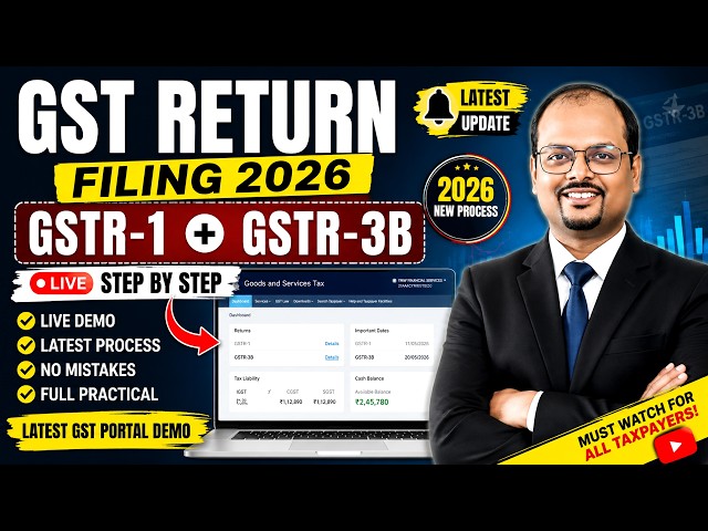 GST Return Filing 2026 | Live GSTR-1 & GSTR-3B Filing Step by Step | Latest GST Portal Demo