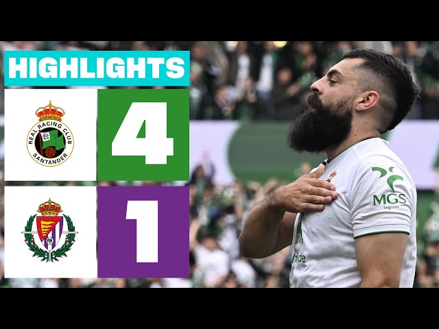 R. RACING CLUB 4 - 1 REAL VALLADOLID | RESUMEN LALIGA HYPERMOTION