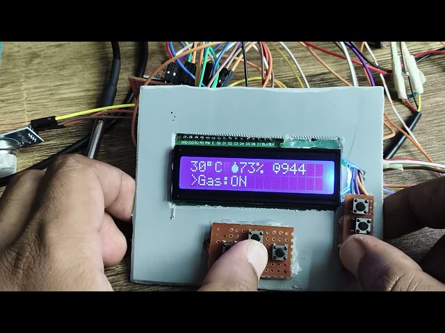 Arduino Nano Kitchen Monitor Menu Demo | Sensors, Messages & Rain Forecast