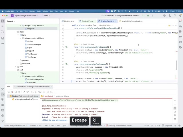 Bonus TDD: The Joy of Coding Summer 2026, Week 2