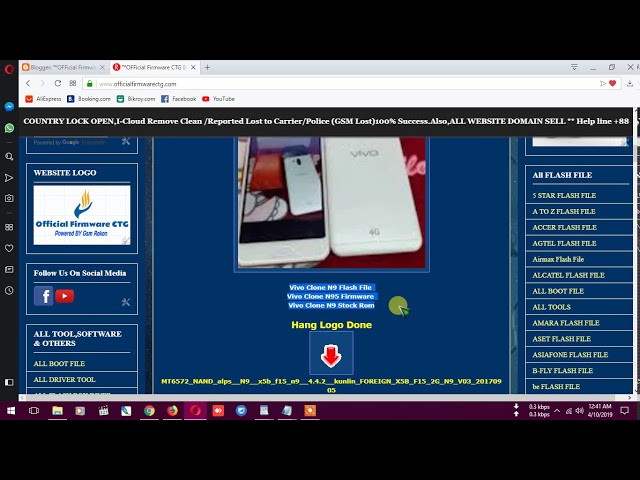 Vivo Clone N9 Flash File | Firmware MT6572 Nand Hang Logo Fix Display Fix Stock Rom