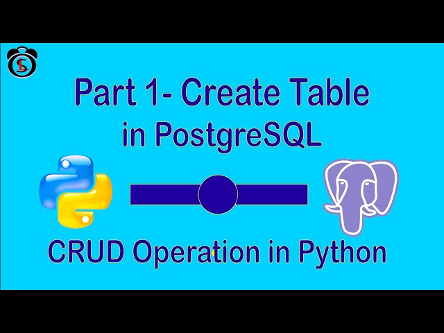 Part 1 Python PostgreSQL CRUD Tutorial | Create, Read, Update, Delete