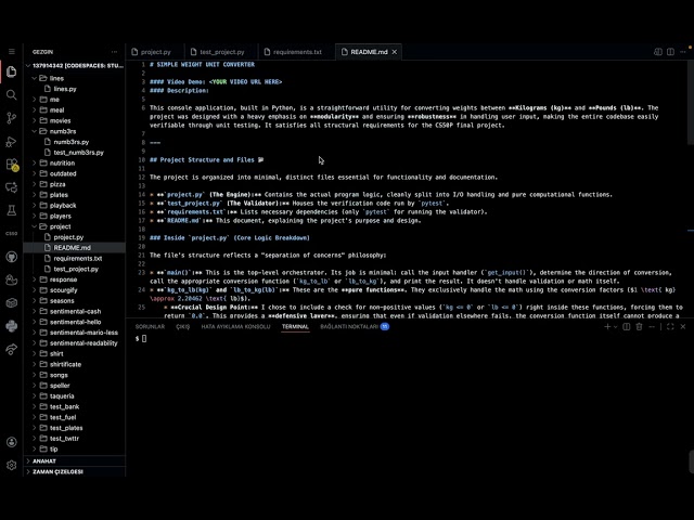 CS50’s Introduction to Programming with Python Final Project - Kg/Lb Conversion Utility