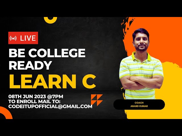 C Programming PAID Batch | Basics of C Programming | 01st Day Live |