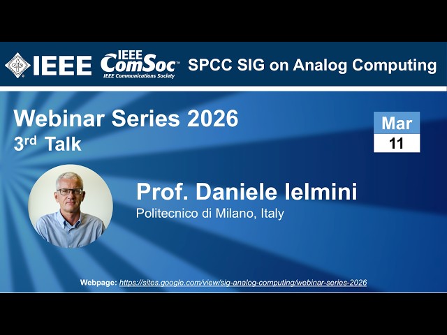 Analog Computing SIG Talk 3 - Prof. Daniele Ielmini