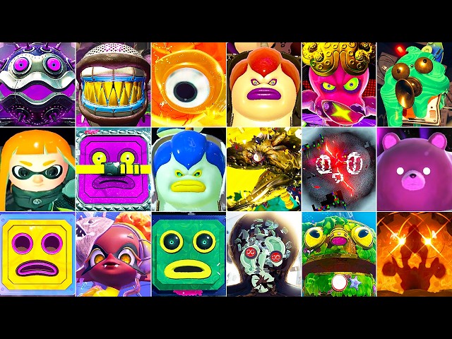 Splatoon 1, 2 & 3 + Raiders - All Bosses (DLC Included)