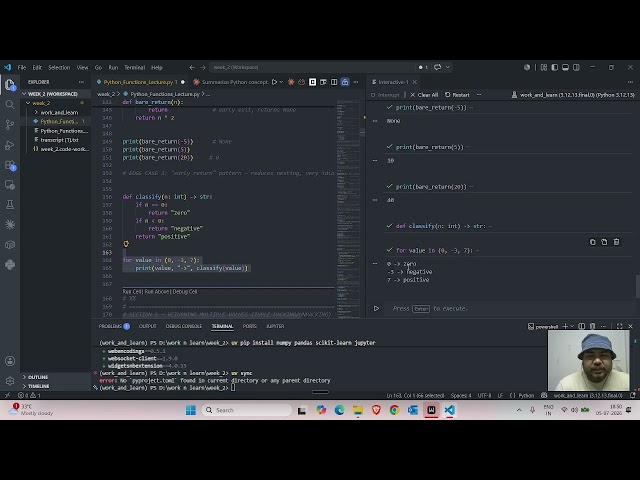 Python Functions Explained | def, return, print, Parameters & Arguments (Hindi/English)
