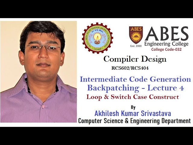 Intermediate code generation - Backpatching (Lecture 4)