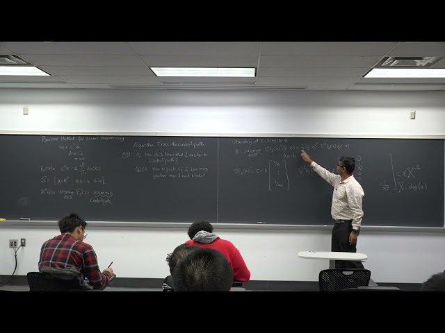 ECE 5500 Lec 18: Barrier method for linear programming, Augmented Lagrangian method
