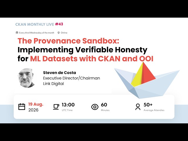 The Provenance Sandbox: Implementing Verifiable Honesty for ML Datasets with CKAN and OOI