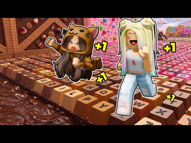 +1 SPEED Every SECOND in the CHOCOLATE KEYBOARD ASMR OBBY in Roblox with Mandarina