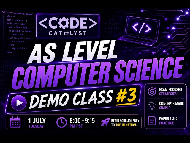 AS LEVEL CS DEMO CLASS # 3 -  CONVERSION & BINARY ADDITION - AS LEVEL COMPUTER SCIENCE MAY JUNE 27